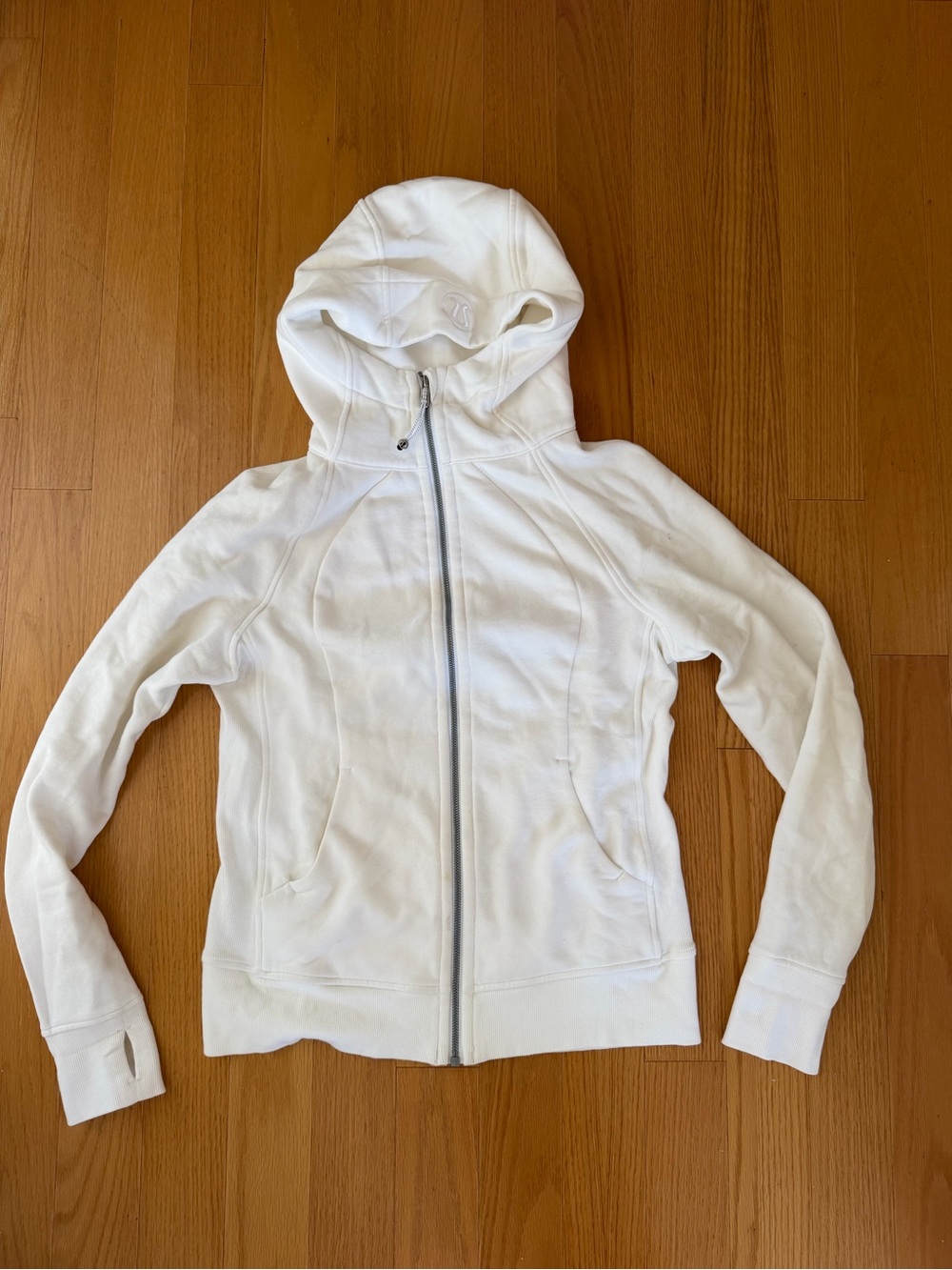 lululemon athletica White Scuba Full-Zip Sweatshirt